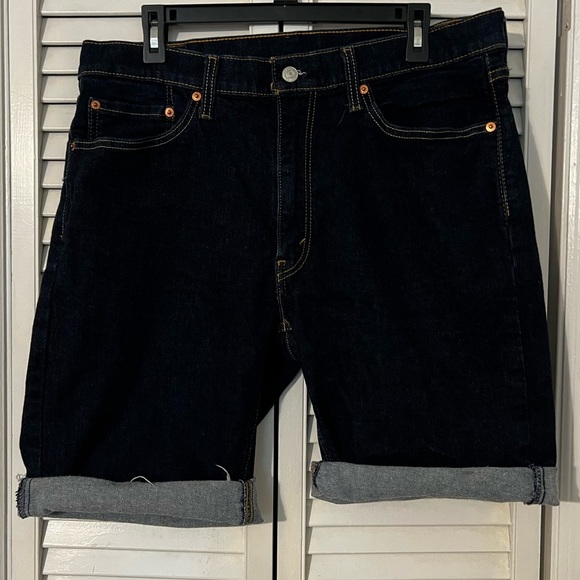 Levi’s 511 Slim Cut Off Dark Wash Jean Shorts - Picture 1 of 9